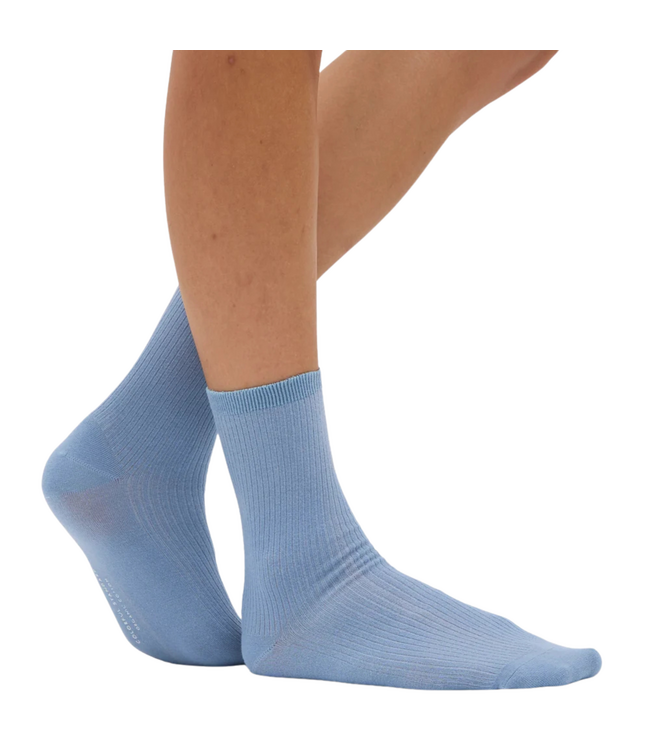 Women Classic Organic Sock Steel Blue