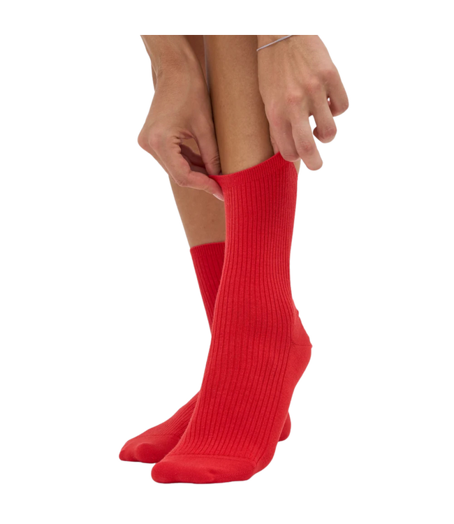 Women Classic Organic Sock Red Tangerine