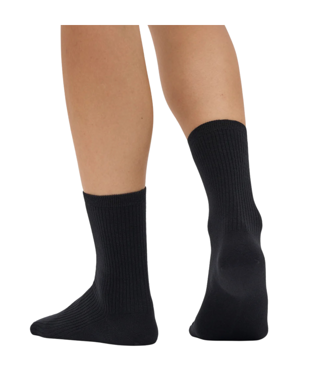 Women Classic Organic Sock Deep Black