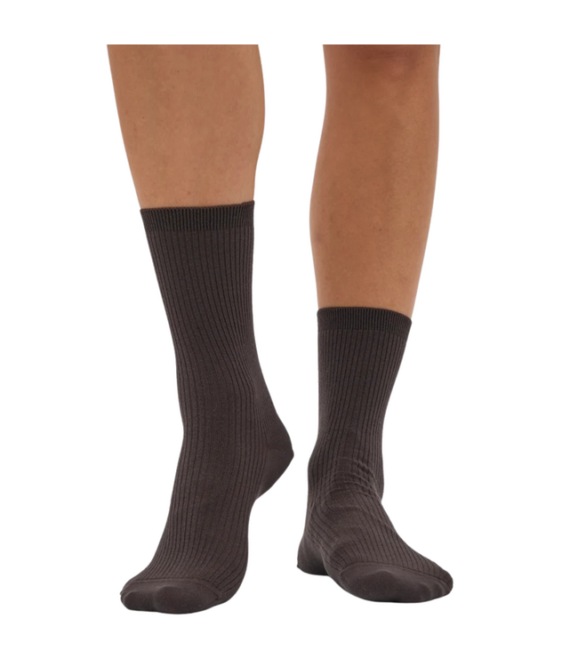 Women Classic Organic Sock Coffee Brown