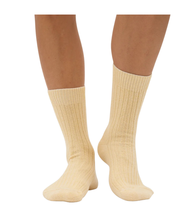 Merino Wool Blend Sock Soft Yellow