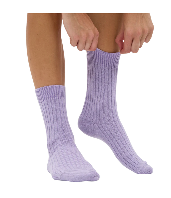 Merino Wool Blend Sock Soft Lavender