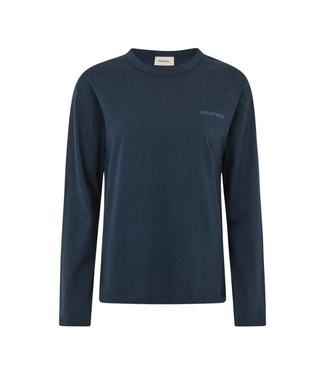 Modström Hellen Logo LS T-Shirt Navy Sky