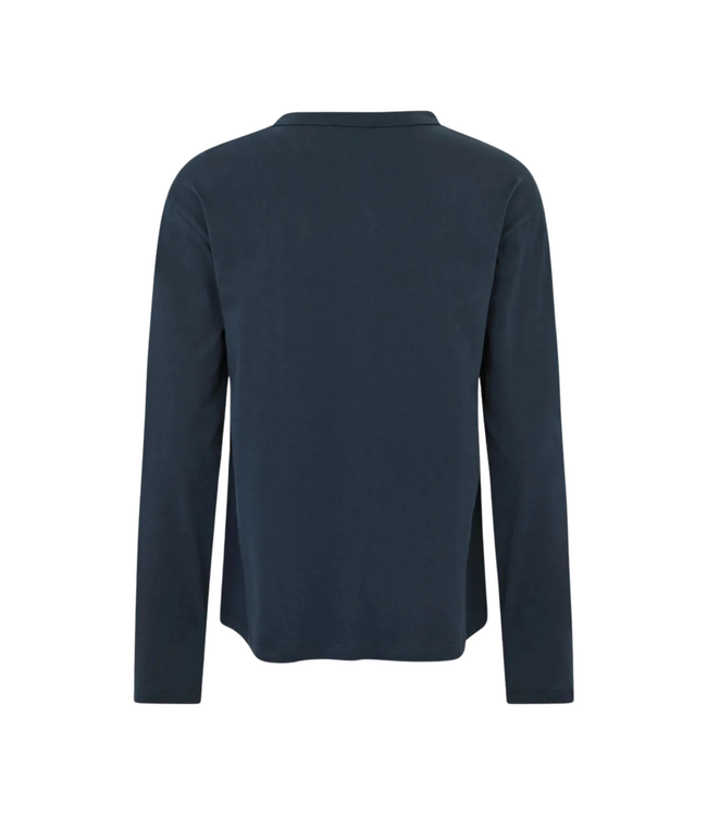 Hellen Logo LS T-Shirt Navy Sky