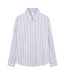 Won Hundred Lenoa Panel Stripe Shirt Micro Chip Grey Comb