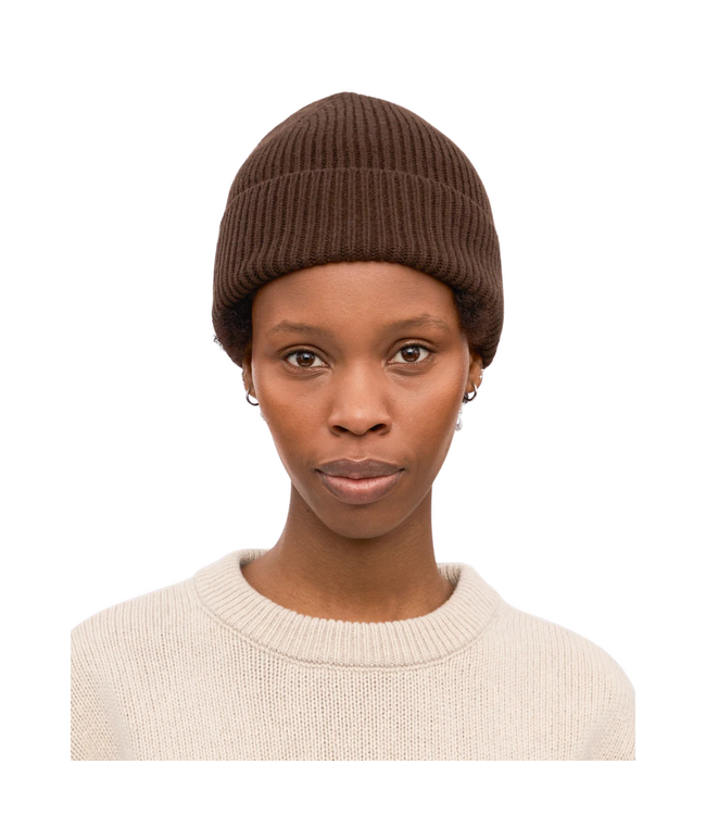 Merino Wool Beanie Coffee Brown