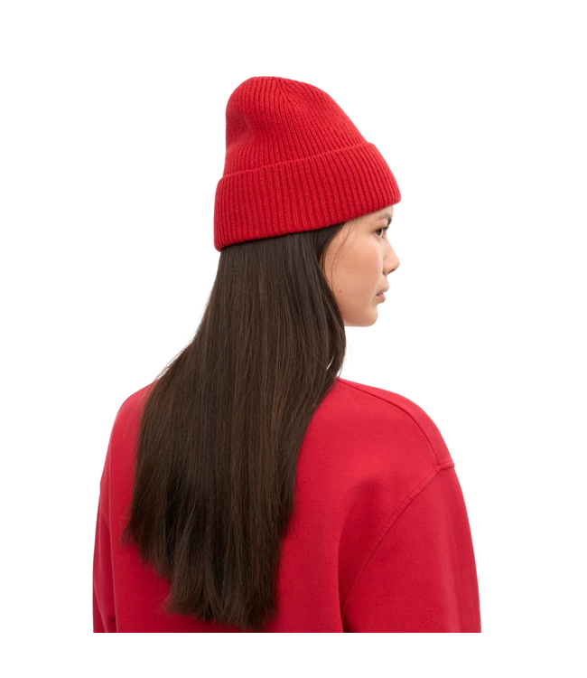 Merino Wool Beanie Scarlet Red