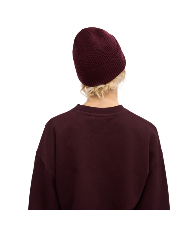 Merino Wool Beanie Oxblood Red