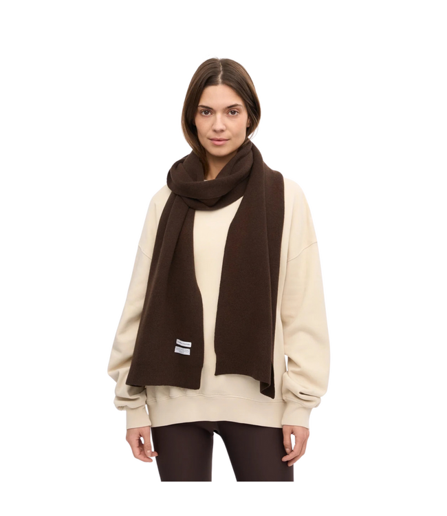Merino Wool Scarf Coffee Brown