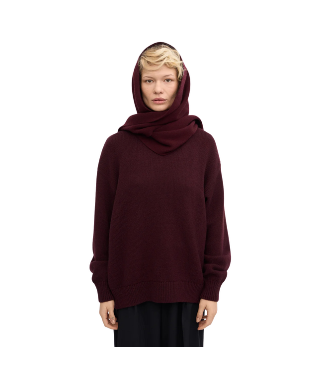 Merino Wool Scarf Oxblood Red