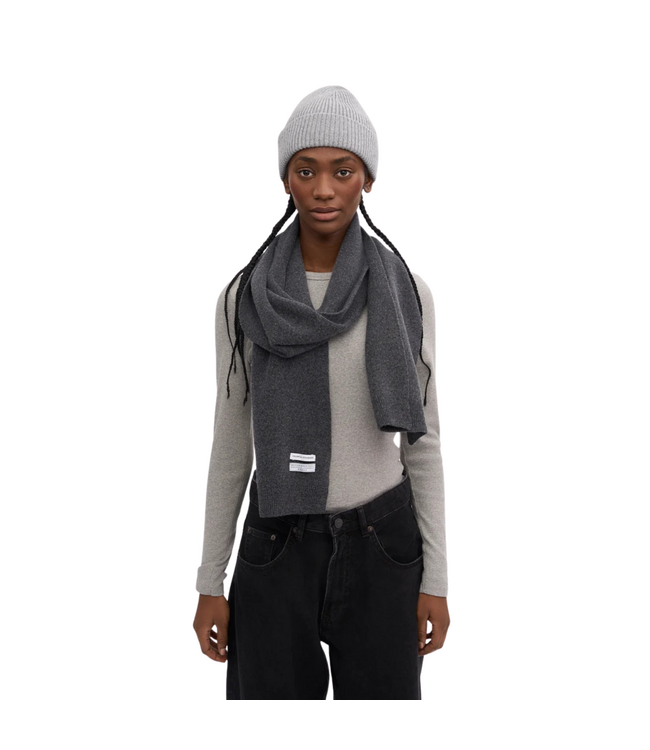 Merino Wool Scarf Lava Grey