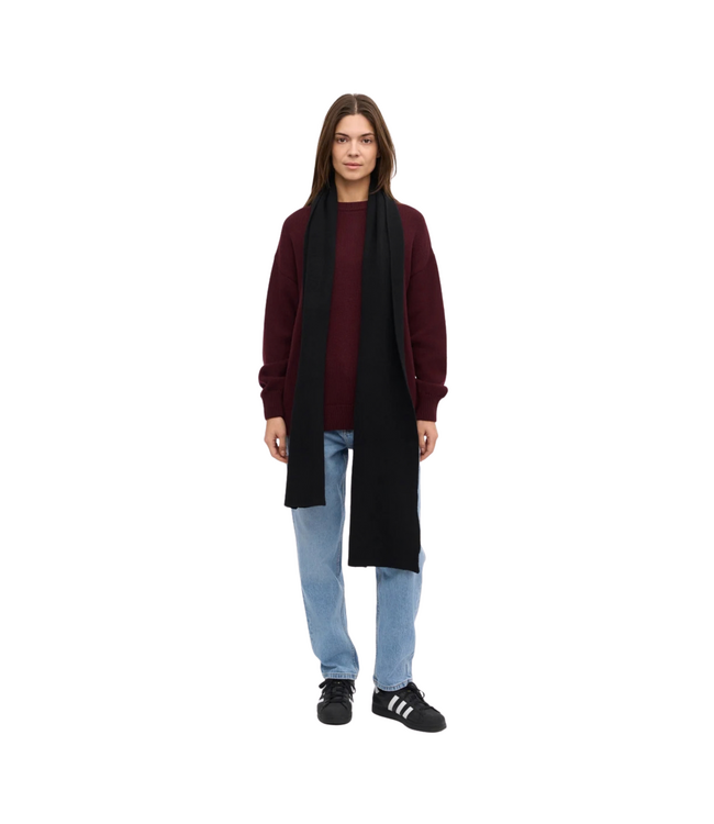 Merino Wool Scarf Deep Black