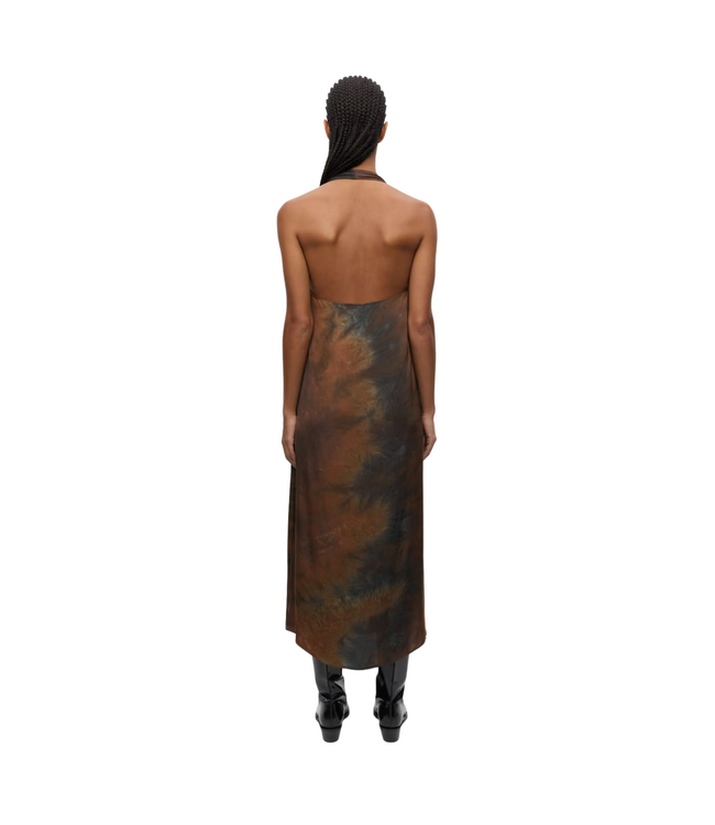 Saselva Dress Brown Tie