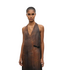 Saselva Dress Brown Tie