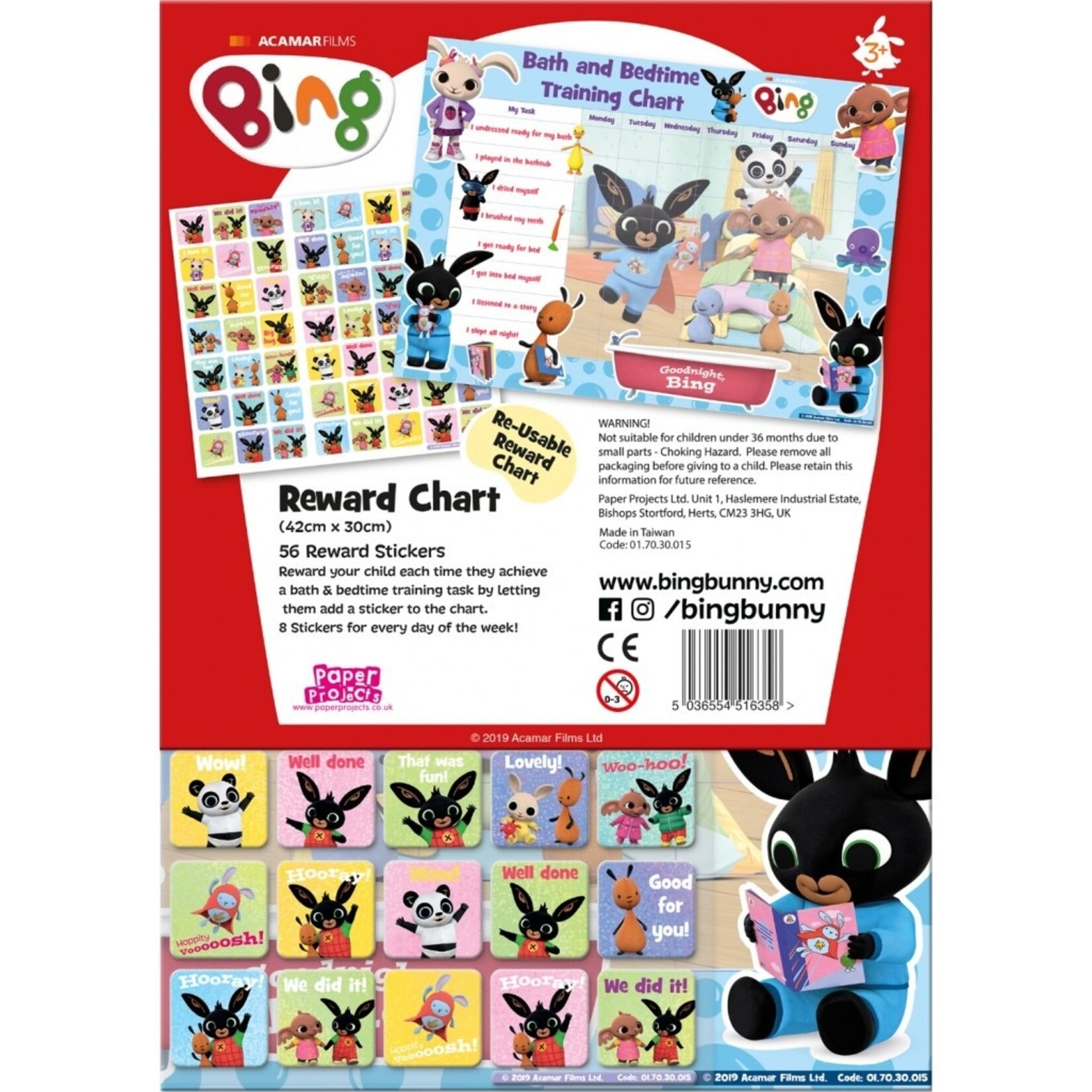 Paper Projects Bing Beloningskaart Bed & Bad