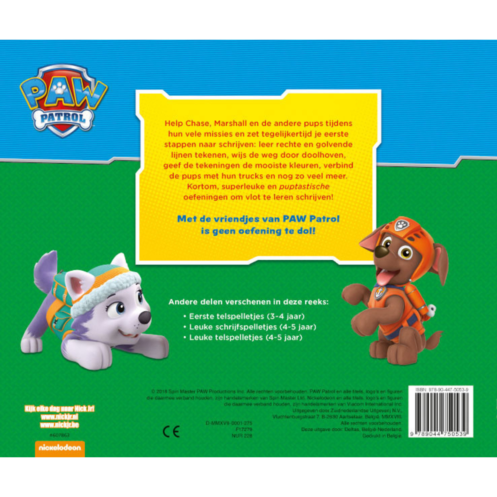 Deltas Paw Patrol Eerste Schrijfspelletjes