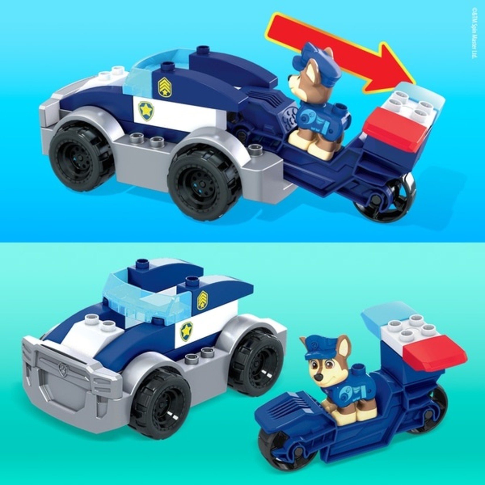 Fisher Price The Movie-Paw Patrol Mega Bloks Chase's Politieauto