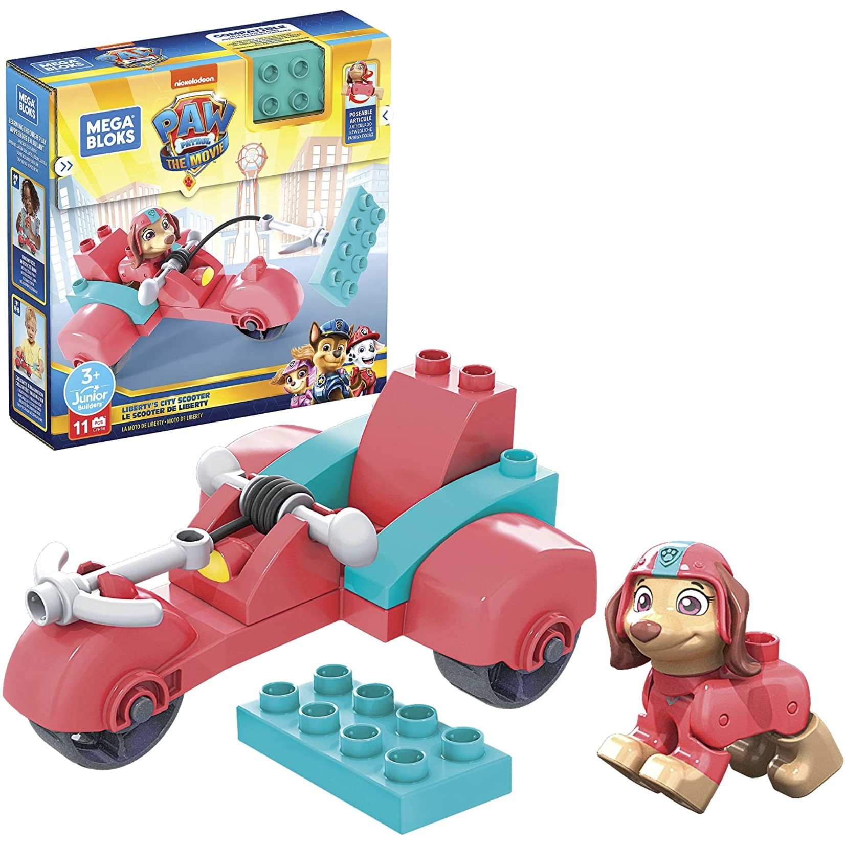 Fisher Price The Movie-Paw Patrol Mega Bloks Liberty's Scooter