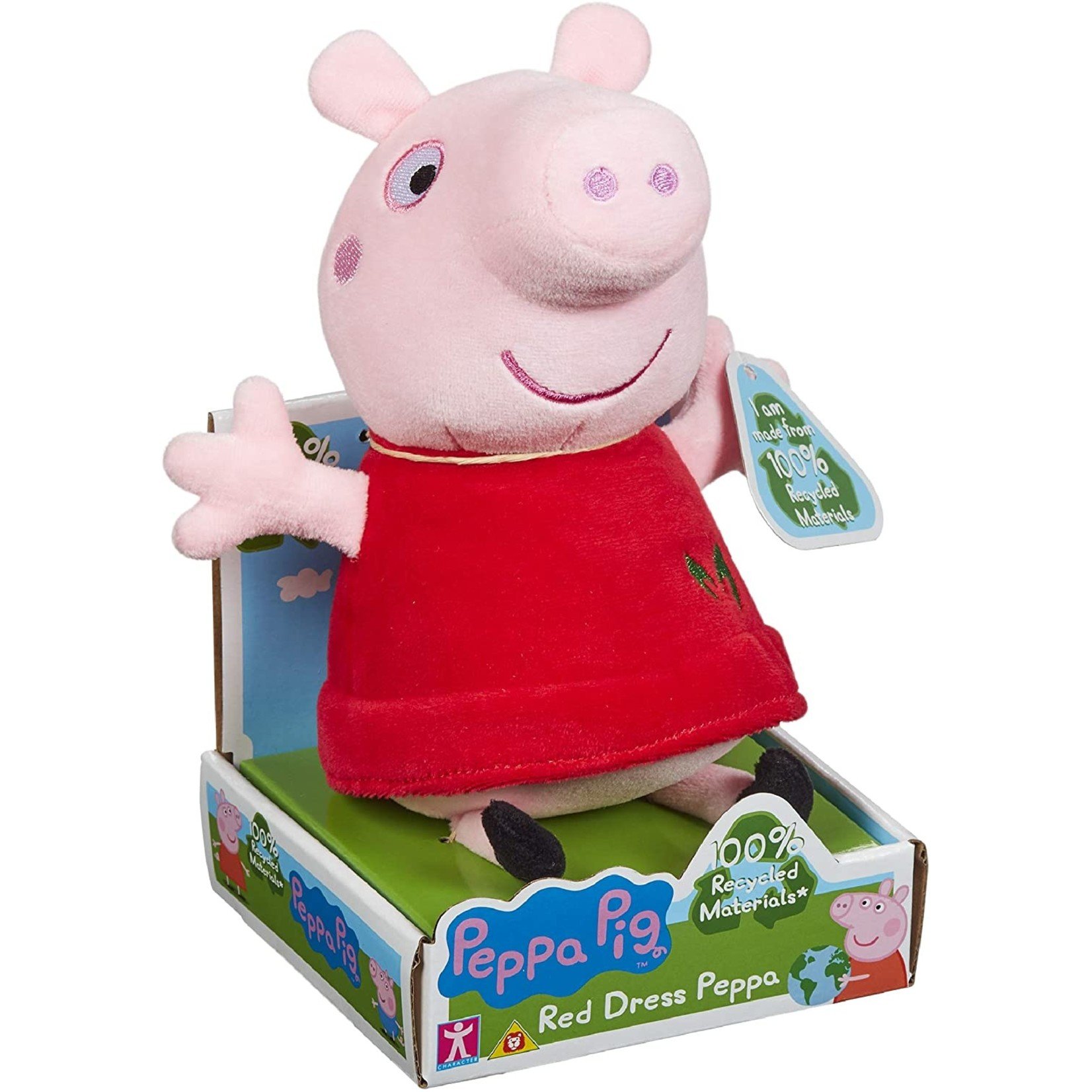 Peppa Peppa Pig Eco Knuffel Rode Jurk