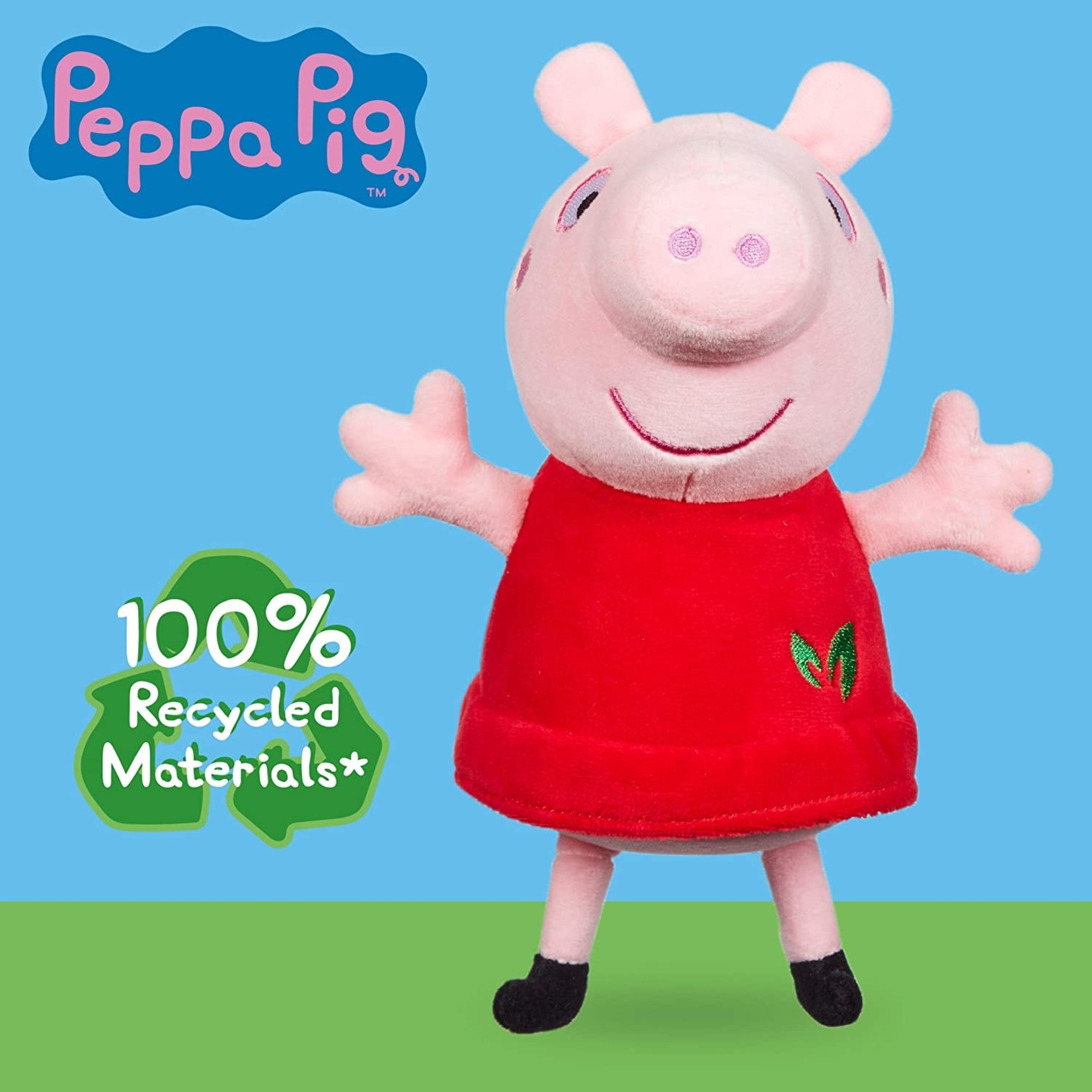 Peppa Peppa Pig Eco Knuffel Rode Jurk