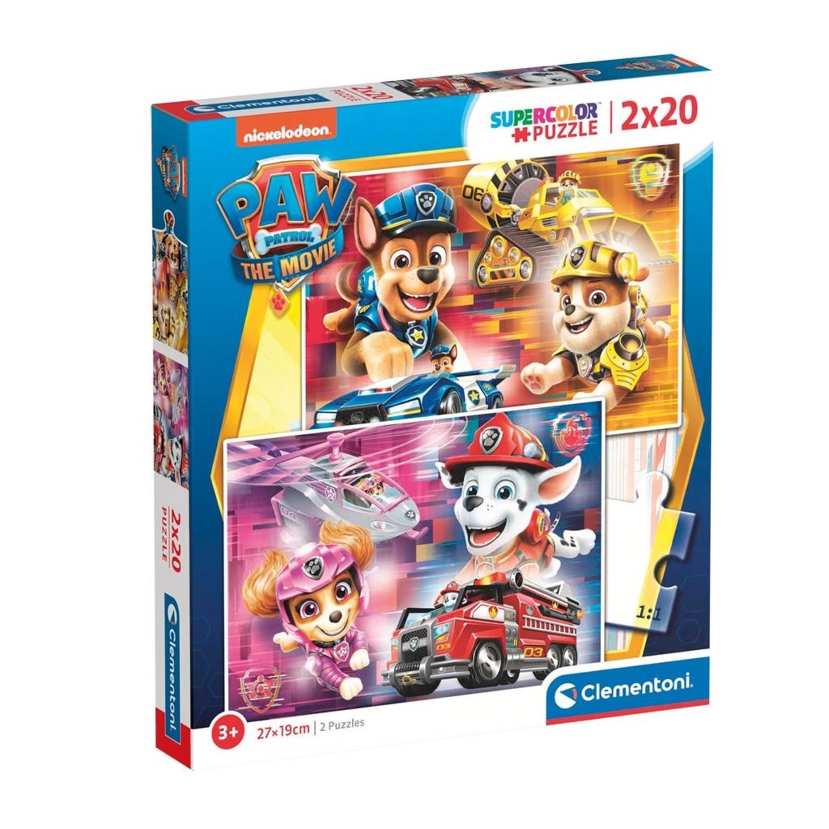 Clementoni Paw Patrol The Movie Puzzel 2x20 stuks