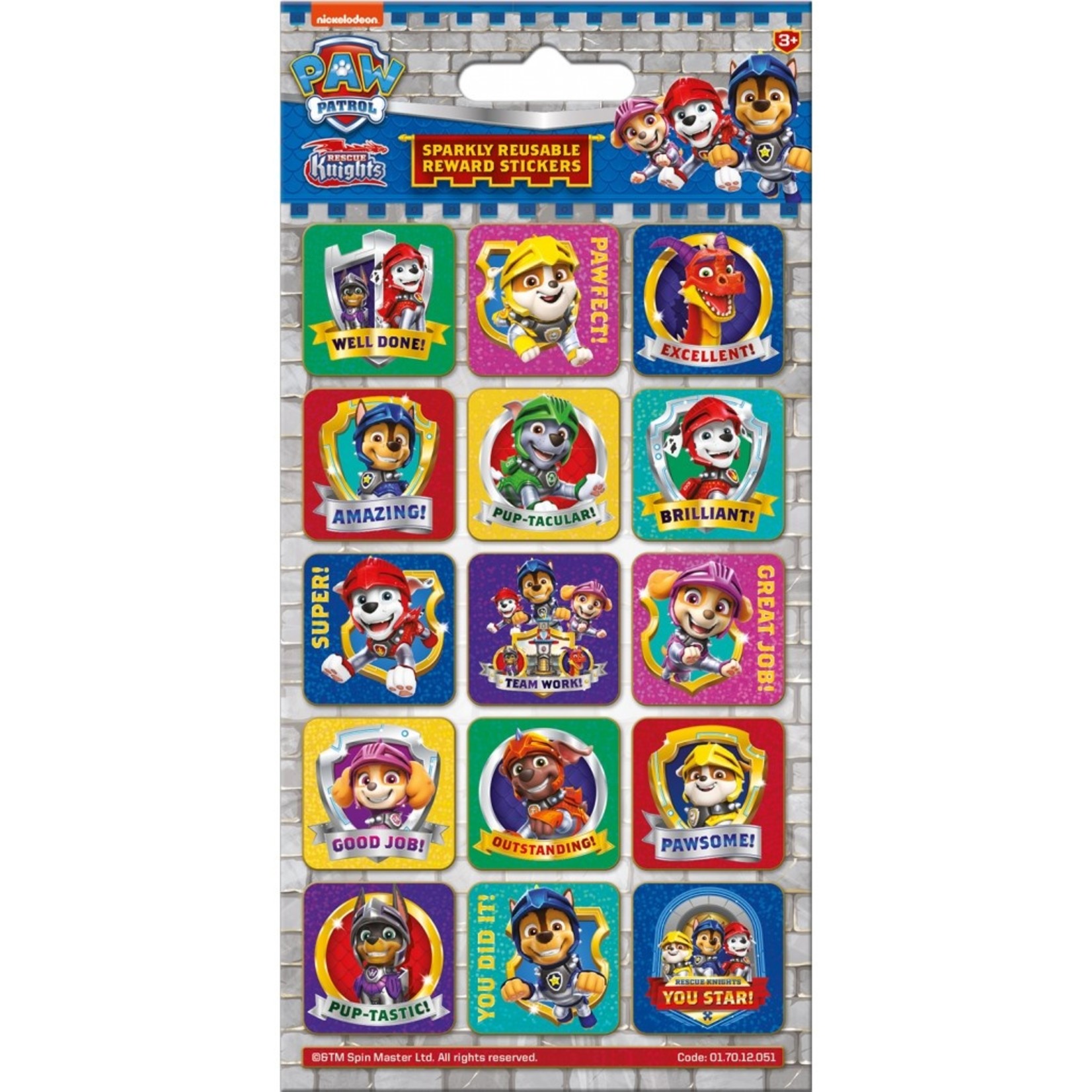 Paper Projects Paw Patrol Knights Beloningsstickers