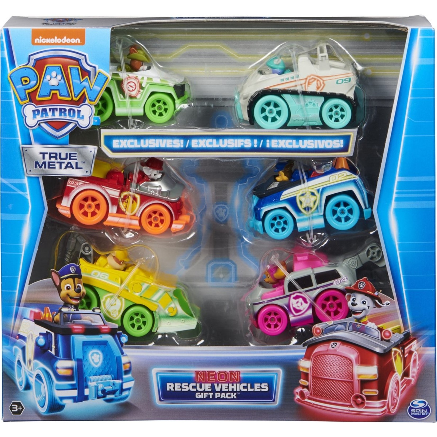 Spin Master Paw Patrol True Metal Neon 6 Pack