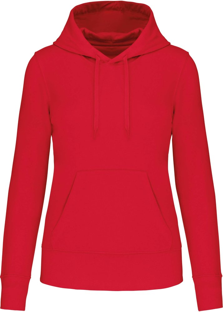 onhandig Mus tiener Eco-Friendly hoodie Dames Red│daytodayecowear.nl - Halloshirtje