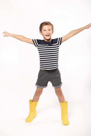 Kariban Eco-Friendly  Marine-t-shirt KIDS Wit-Navy Kariban Eco-Friendly  Marine-t-shirt KIDS Wit-Navy