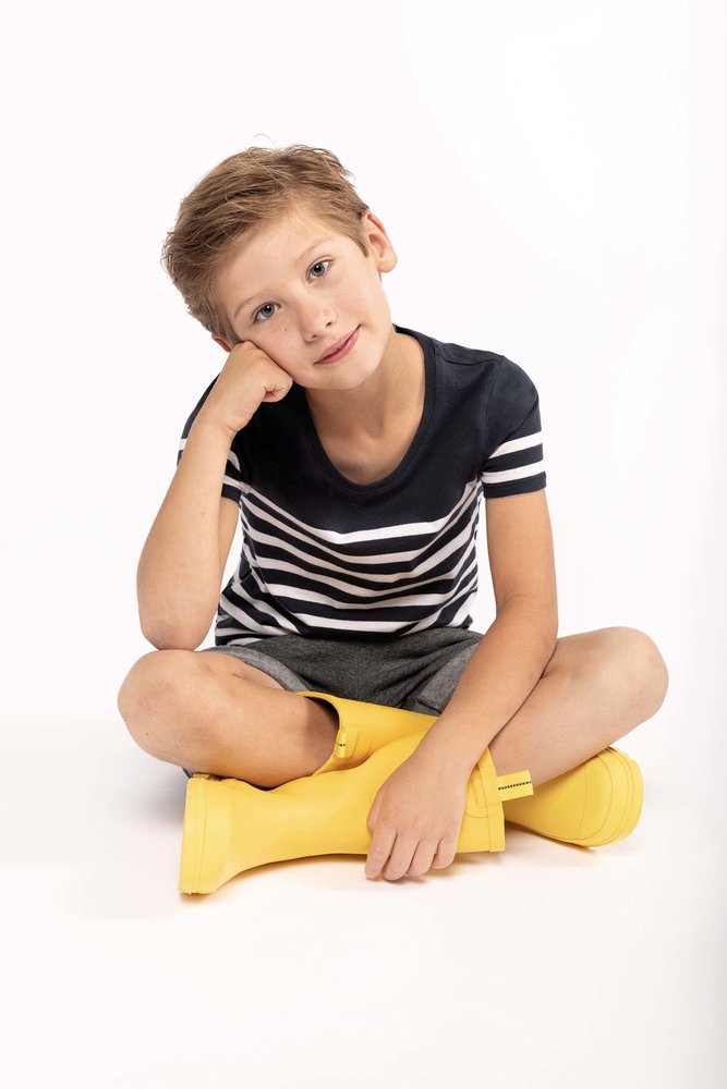 Kariban Eco-Friendly  Marine-t-shirt KIDS Wit-Navy Kariban Eco-Friendly  Marine-t-shirt KIDS Wit-Navy