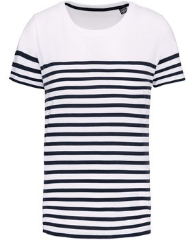 Kariban Eco-Friendly  Marine-t-shirt KIDS Wit-Navy Kariban Eco-Friendly  Marine-t-shirt KIDS Wit-Navy