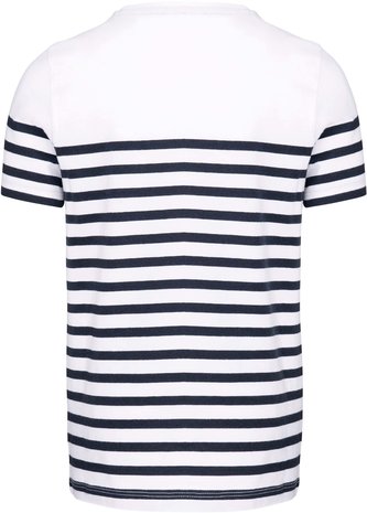 Kariban Eco-Friendly  Marine-t-shirt KIDS Wit-Navy Kariban Eco-Friendly  Marine-t-shirt KIDS Wit-Navy