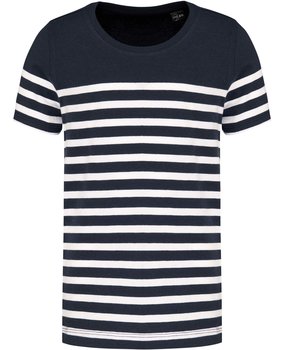 Kariban Eco-Friendly  Marine-t-shirt KIDS Navy - Wit Kariban Eco-Friendly  Marine-t-shirt KIDS Navy - Wit