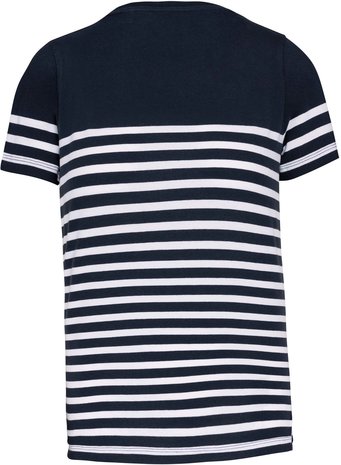 Kariban Eco-Friendly  Marine-t-shirt KIDS Navy - Wit Kariban Eco-Friendly  Marine-t-shirt KIDS Navy - Wit