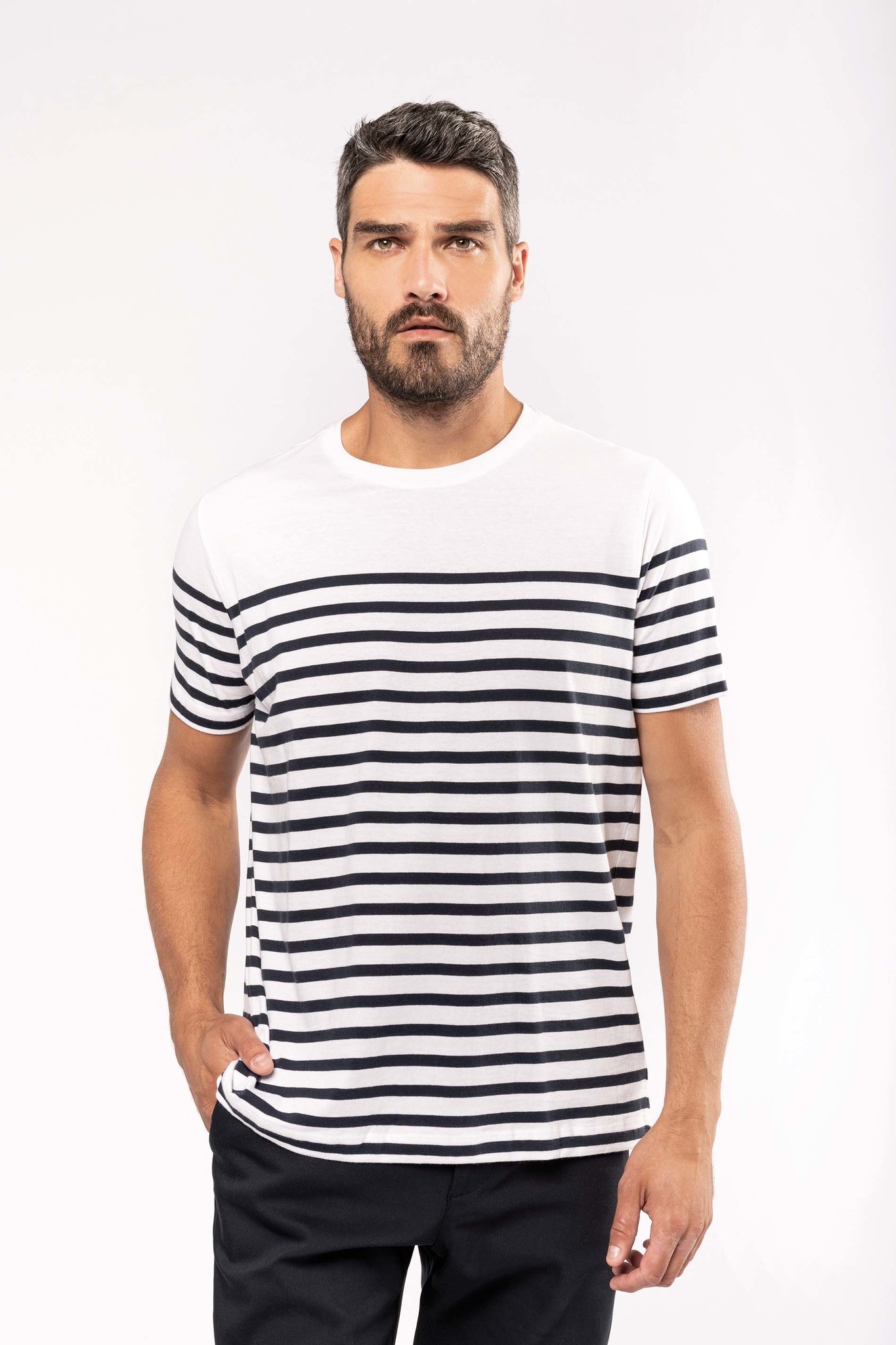 Eco-Friendly Marine-t-shirt HEREN Wit 
