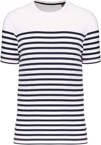 Kariban Eco-Friendly  Marine-t-shirt HEREN  Wit-Navy