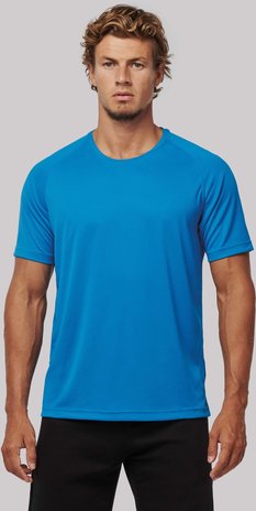 Proact Gerecycled Herensport shirt met ronde hals-Wit Proact Gerecycled Herensport shirt met ronde hals-Wit