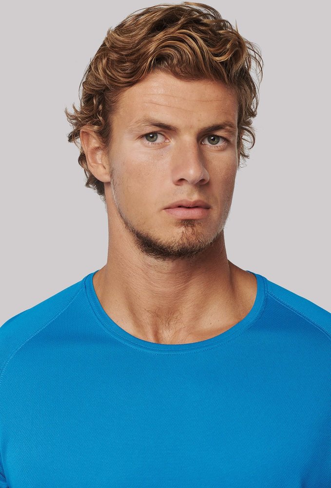 Proact Gerecycled Herensport shirt met ronde hals-Wit Proact Gerecycled Herensport shirt met ronde hals-Wit