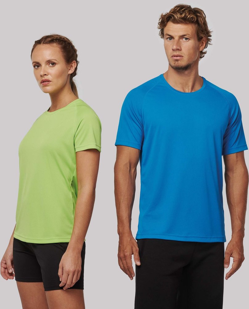 Proact Gerecycled Herensport shirt met ronde hals-Wit Proact Gerecycled Herensport shirt met ronde hals-Wit