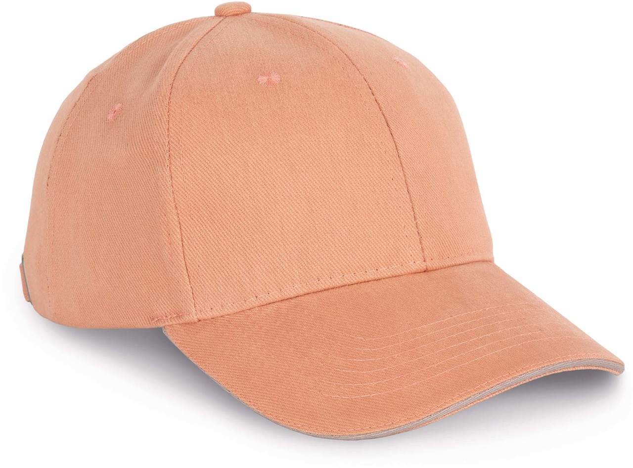 K-Up Cap van 100% Biokatoen kleur Almond green-Ivory K-Up Cap van 100% Biokatoen kleur Almond green-Ivory