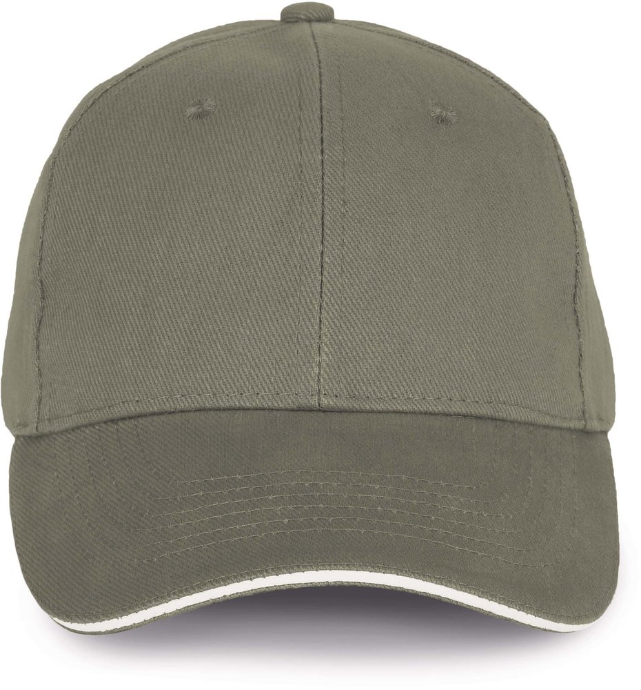 K-Up Cap van 100% Biokatoen kleur Almond green-Ivory K-Up Cap van 100% Biokatoen kleur Almond green-Ivory