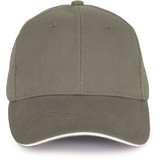 K-Up Cap van 100% Biokatoen kleur Almond green-Ivory K-Up Cap van 100% Biokatoen kleur Almond green-Ivory