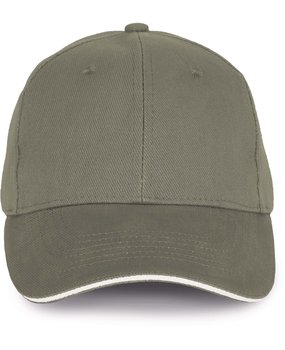 K-Up Cap van 100% Biokatoen kleur Almond green-Ivory K-Up Cap van 100% Biokatoen kleur Almond green-Ivory