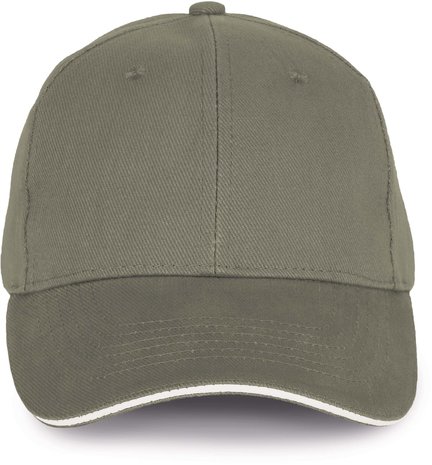 K-Up Cap van 100% Biokatoen kleur Almond green-Ivory K-Up Cap van 100% Biokatoen kleur Almond green-Ivory