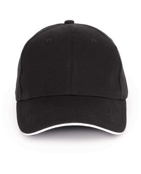 K-Up Cap van 100% Biokatoen kleur black-white K-Up Cap van 100% Biokatoen kleur black-white