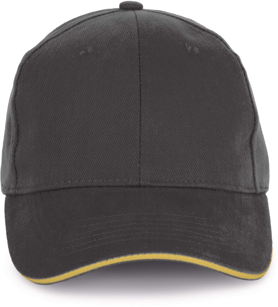 K-Up Cap van 100% Biokatoen kleur Irongrey-Pineapple K-Up Cap van 100% Biokatoen kleur Irongrey-Pineapple