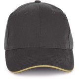 K-Up Cap van 100% Biokatoen kleur Irongrey-Pineapple K-Up Cap van 100% Biokatoen kleur Irongrey-Pineapple