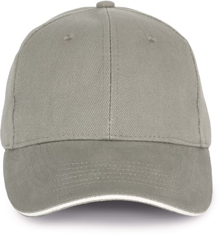 K-Up Cap van 100% Biokatoen kleur Metalgrey-White