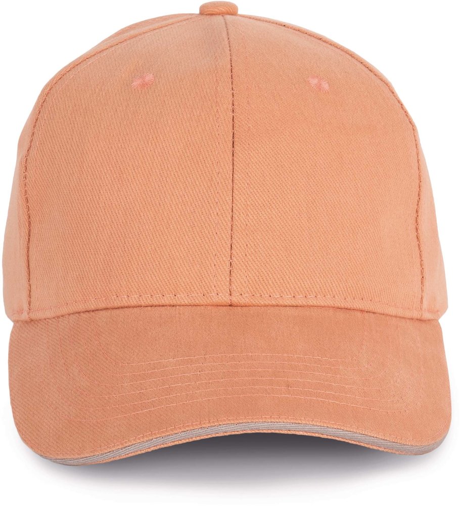 K-Up Cap van 100% Biokatoen kleur Peach-Metalgrey