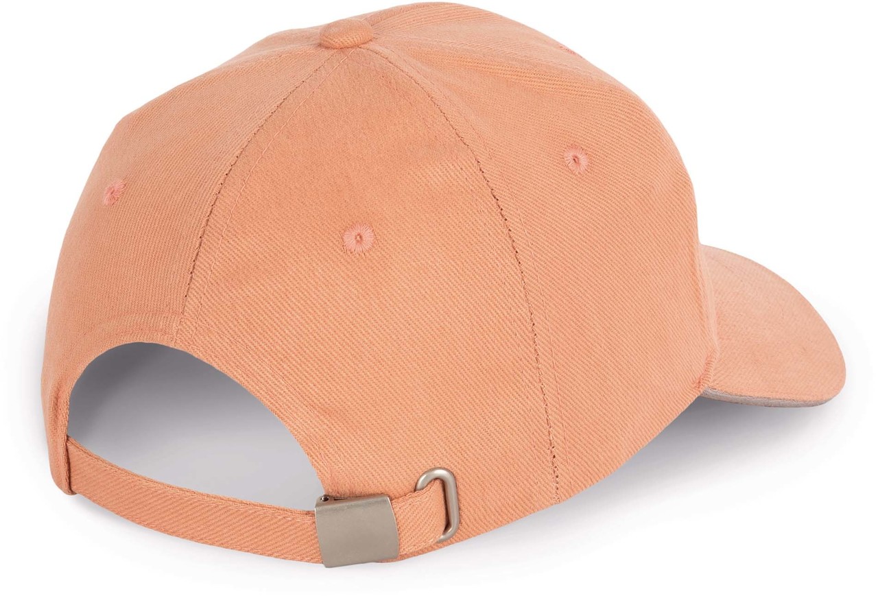 K-Up Cap van 100% Biokatoen kleur Wetsand-White K-Up Cap van 100% Biokatoen kleur Wetsand-White